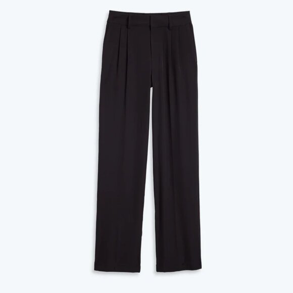 Summersalt The Classic Pleat Straight Leg Trouser, Black, Size 6 - Picture 1 of 7
